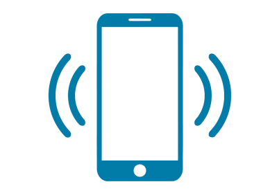 Illustration of cell phone ringing